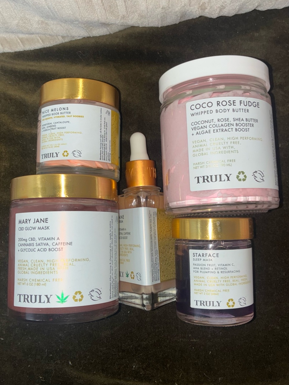 TRULY Skin Care Set with Pink and Gold Accents